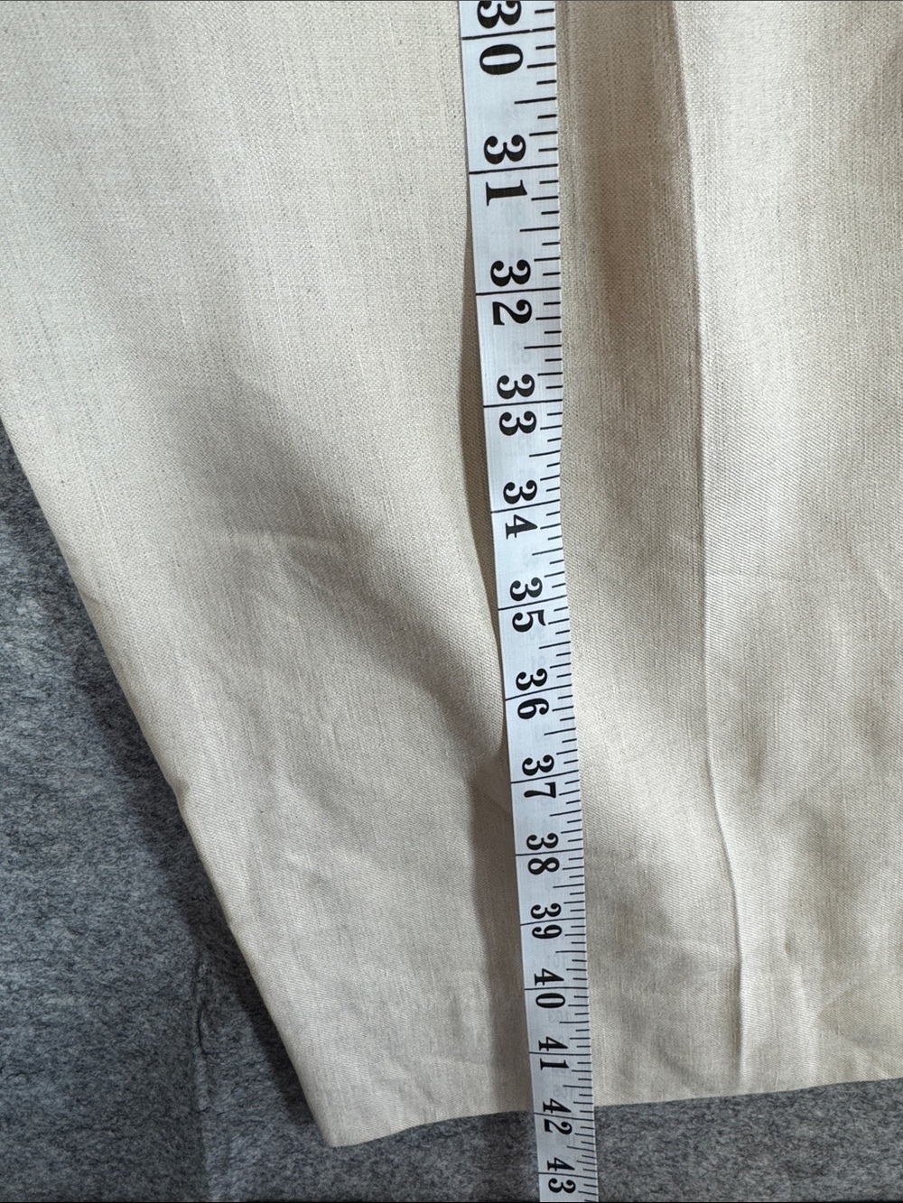 Banana Republic Linen Blend Wide Leg Pants Cream Size 2 Quiet Luxury Miinimalist - Picture 7 of 11